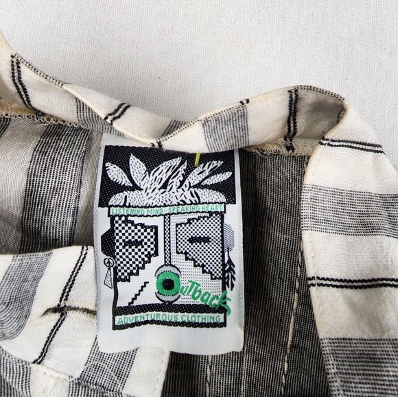 Vintage Grey Stripe Button Up Shirt Jback - Picture 2 of 6